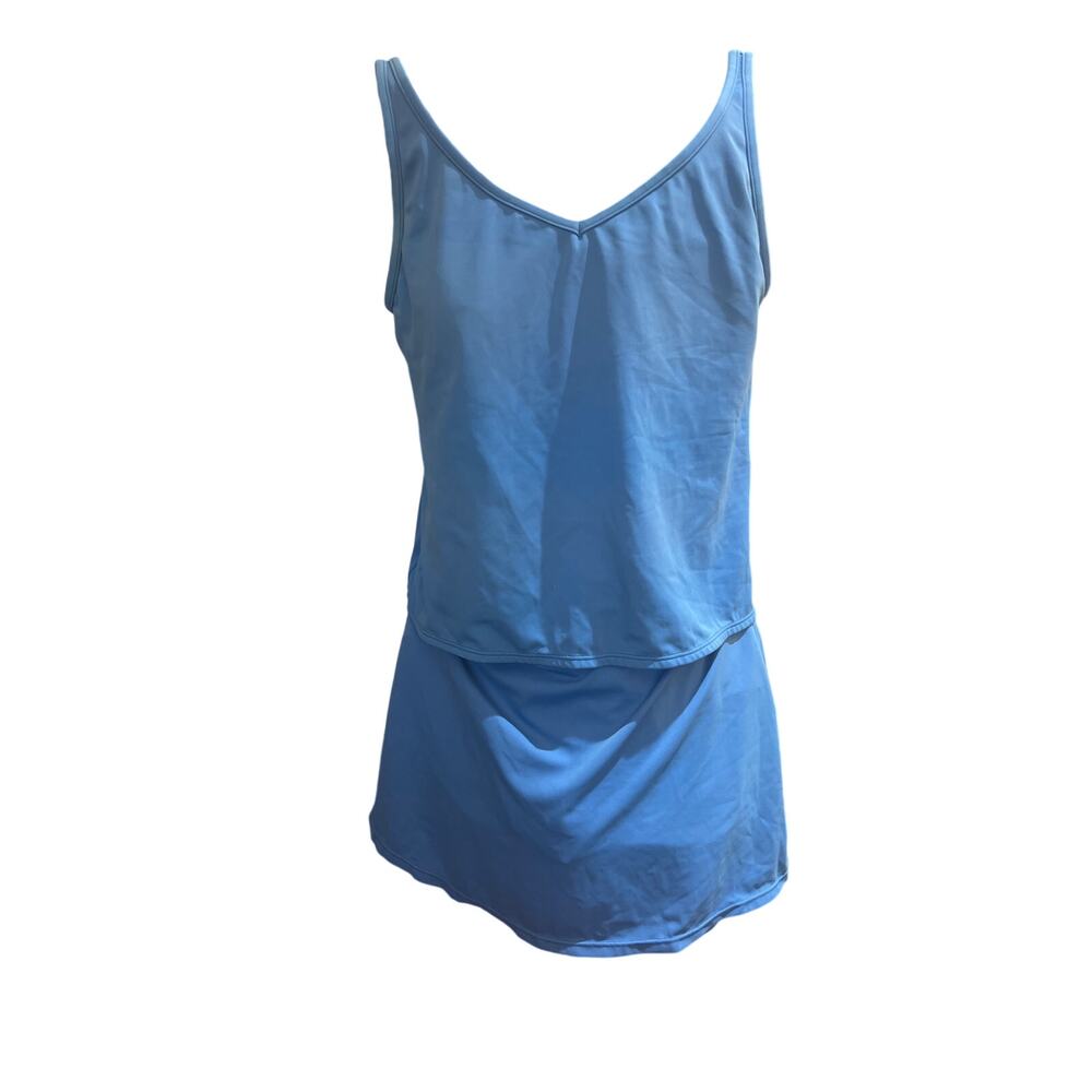LLBEAN  Bright Blue Swim Skirt Swimsuit Size Large 14 Swimwear